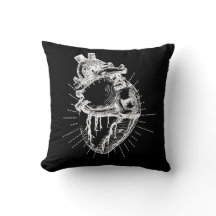 Anatomical Heart Illustration Sierkussen