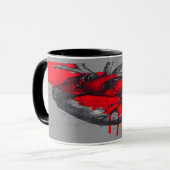 Anatomical Heart Sketch Trash Polka Art Mug (Devant gauche)