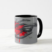 Anatomical Heart Sketch Trash Polka Art Mug (Devant droit)