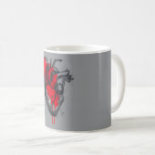 Anatomical Heart Sketch Trash Polka Art Mug (Devant droit)
