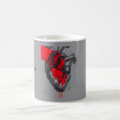 Anatomical Heart Sketch Trash Polka Art Mug (Centre)