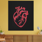 Anatomical Heart Valentine Shirt Canvas Afdruk (Insitu (Woonkamer))