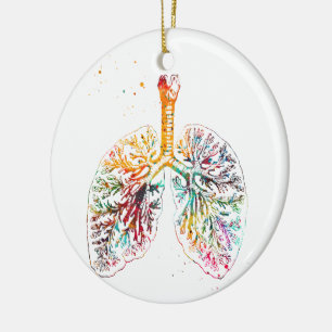 Anatomical Lungs Keramisch Ornament