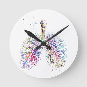 Anatomical Lungs Ronde Klok