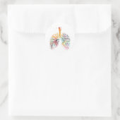 Anatomical Lungs Ronde Sticker (Tas)