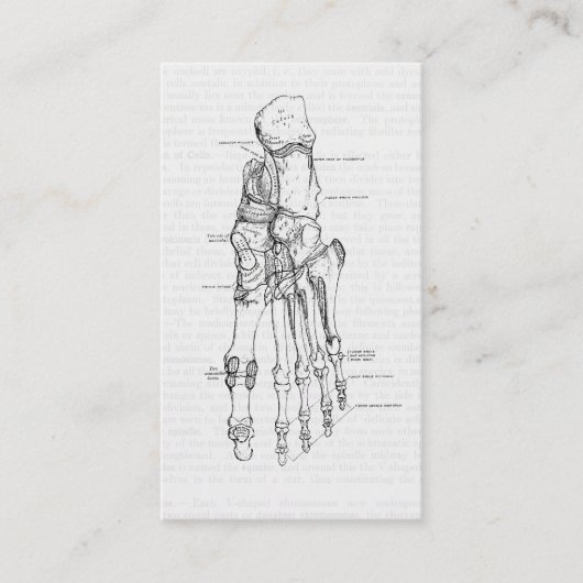  anatomie Art Botten van de voet Visitekaartje (Voorkant)