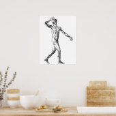  anatomie bij de mens, mannelijke lichaampjes poster (Keuken)
