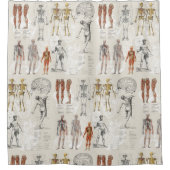 anatomie biologie illustraties douchegordijn (Voorkant)