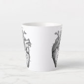 Anatomie Coeur Humain Café d'Art Vintage Latte Mug (Devant)