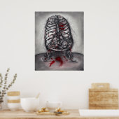 Anatomie de cage vide Horreur Poster d'art origina (Cuisine)