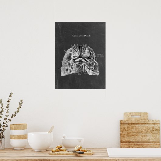 Anatomie des poumons avec esthétique du tableau de (Cuisine)