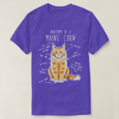 Anatomie du chat Maine Coon TShirt 2 (Design devant)