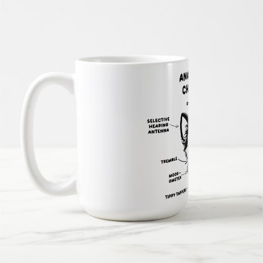 Anatomie d'un Chihuahua drôle Chien Jumbo Mug (Gauche)