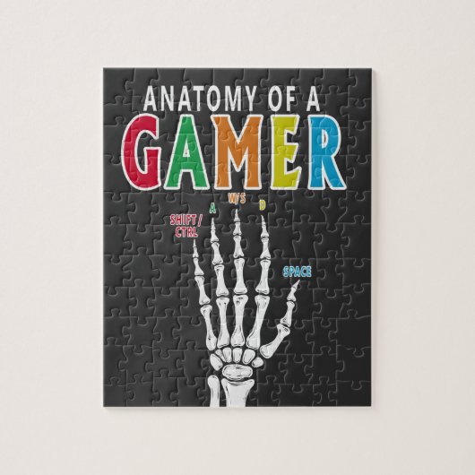 Anatomie D'Un Joueur Squelette Main Drôle Puzzle (Vertical)