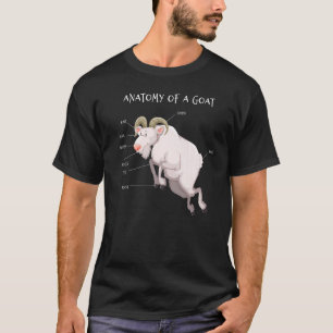 Anatomie Geitendieren Onderwijs Wetenschappelijk T-shirt
