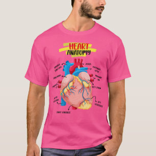 Anatomie Human Heart Cardiologen Doctor Anatomica T-shirt