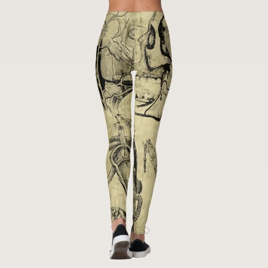 Anatomie Imprimer Leggings (Dos)