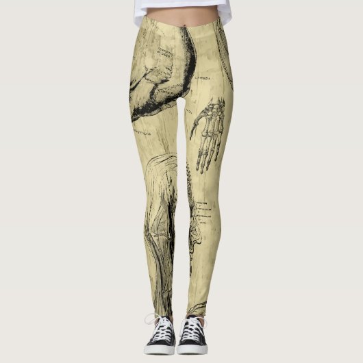 Anatomie Imprimer Leggings (Devant)