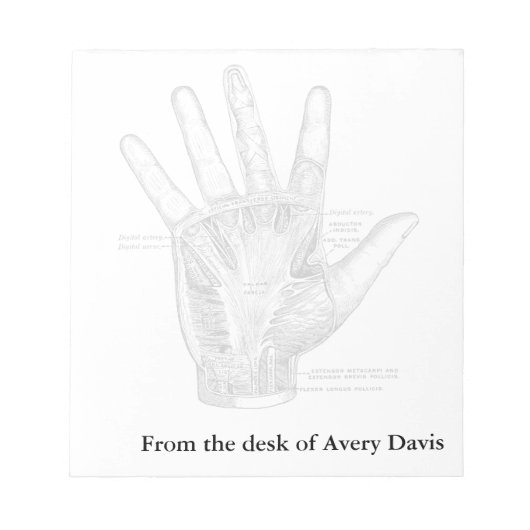  anatomie Kunst Het palm van de hand Notitieblok (Voorkant)