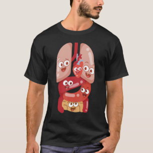 Anatomie Physiology Heart Lungs Vital Organs Illus T-shirt