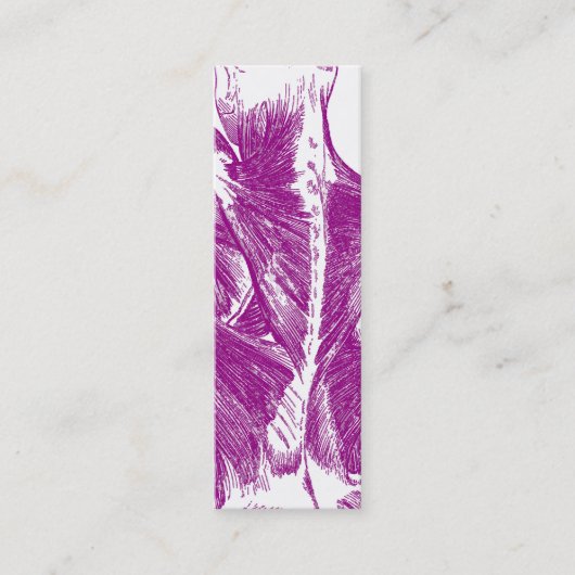  anatomie | Rugspieren | Paars Mini Visitekaartje (Voorkant)
