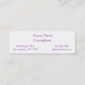  anatomie | Rugspieren | Paars Mini Visitekaartje (Achterkant)