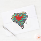 Anatomie secrète d'un autocollant carré de coeur r (Enveloppe)