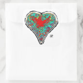 Anatomie secrète d'un autocollant carré de coeur r (Sac)