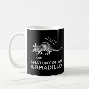 Anatomie van Armadillo Grappig Texas Armadillos Wi Koffiemok