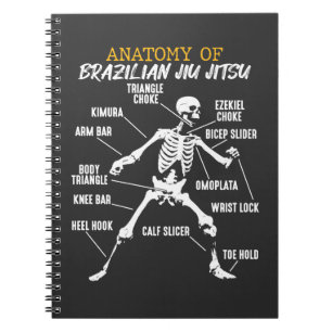 Anatomie van Braziliaanse Jiu Jitsu Fighter Skelet Notitieboek