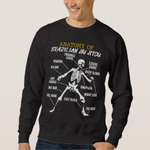 Anatomie van Braziliaanse Jiu Jitsu Fighter Skelet Trui