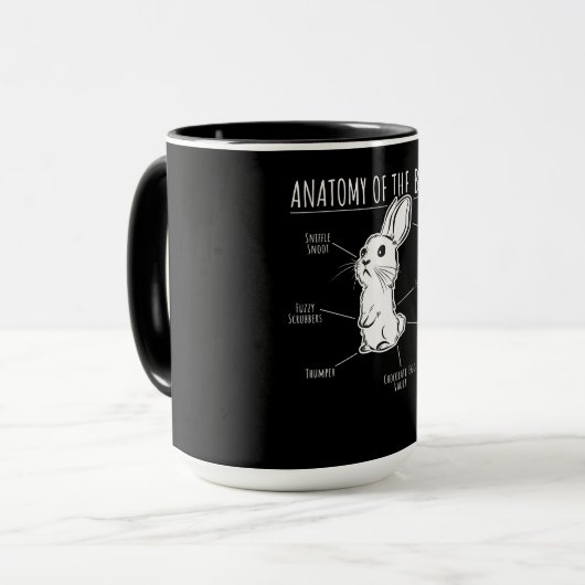 Anatomie van Bunny - Cute Rabbit Pet Love Mok (Voorkant links)