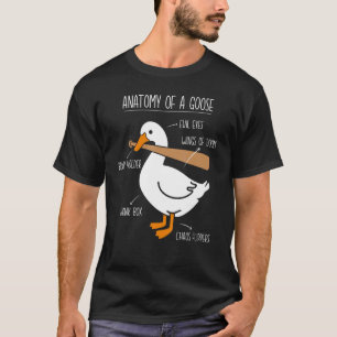 Anatomie van de boerderij eend gans toeter bonk ga t-shirt