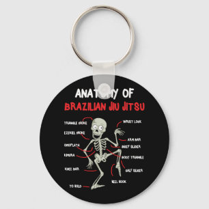 Anatomie van de Braziliaanse Jiu Jitsu BJJ Skeleto Sleutelhanger