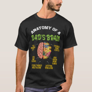 Anatomie van de hersenen van een vader Grappige va T-shirt
