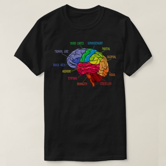 Anatomie van de hersenneuroloog Gift T-shirt (Design voorkant)