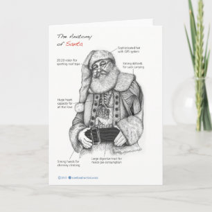Anatomie van de Kerstman Feestdagen Kaart