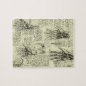 Anatomie van de menselijke hand door Leonardo da V Legpuzzel (Horizontaal)