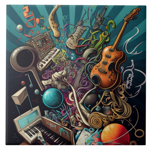 Anatomie van de Muziektegel Tegeltje (Voorkant)