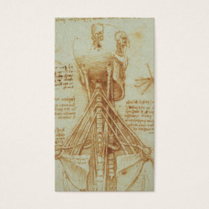Anatomie van de nek door Leonardo Da Vinci c. 1515 Visitekaartje