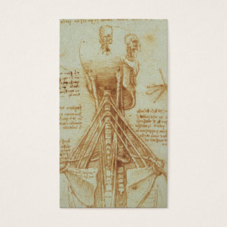 Anatomie van de nek door Leonardo Da Vinci c. 1515 Visitekaartje