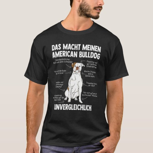 Anatomie van een Amerikaanse hond T-shirt (Voorkant)