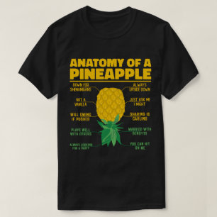 Anatomie van een ananas Grappige ananas liefhebber T-shirt