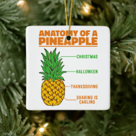 Anatomie van een ananas houdt van Feestdagen Famil Keramisch Ornament