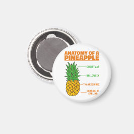 Anatomie van een ananas houdt van Feestdagen Famil Magneet