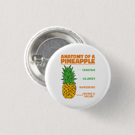 Anatomie van een ananas houdt van Feestdagen Famil Ronde Button 3,2 Cm
