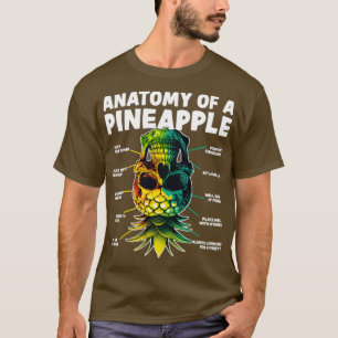 Anatomie van een ananas onderaan de anananasvleuge t-shirt