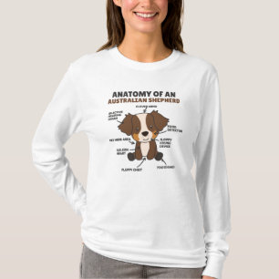 Anatomie van een Australische herder- en herderhaa T-shirt