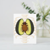 Anatomie van een Avocado Briefkaart (Staand voorkant)