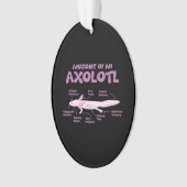 anatomie van een axolotl axolotls biologie science ornament (voorkant)